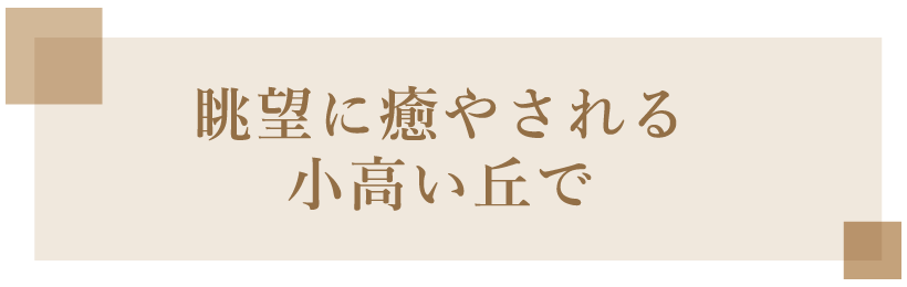 眺望に癒やされる小高い丘で